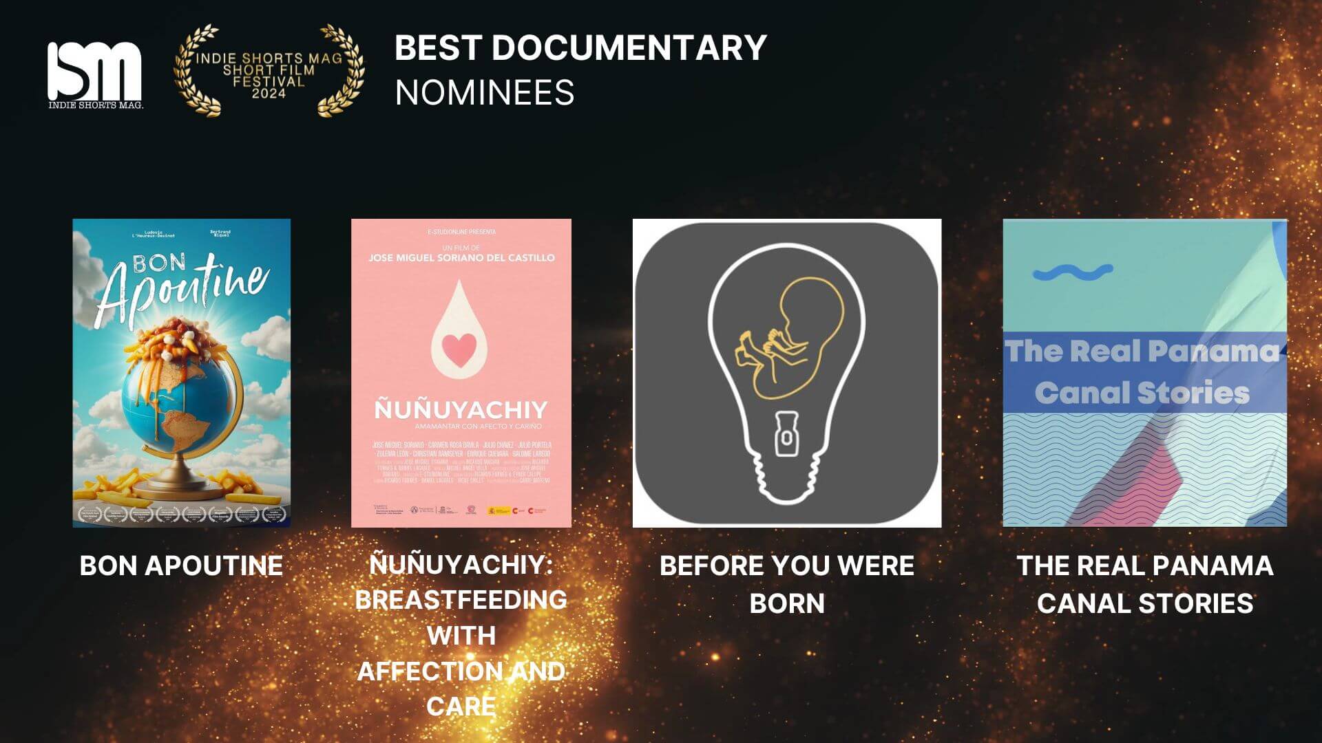 Indie Shorts Shorts Mag Short Film Festival (ISMSFF) 2024 - Best Documentary - Nominees